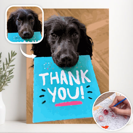 Luv4Tails Personalized Pet Portrait Paint Kit - Paint by Number.