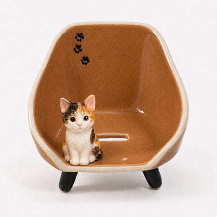 Ceramic Personalized Phone Stand with Custom Pet Figurine