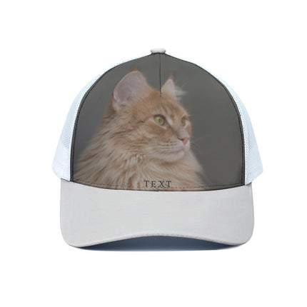 Unisex Trucker Hat With White Half-mesh
