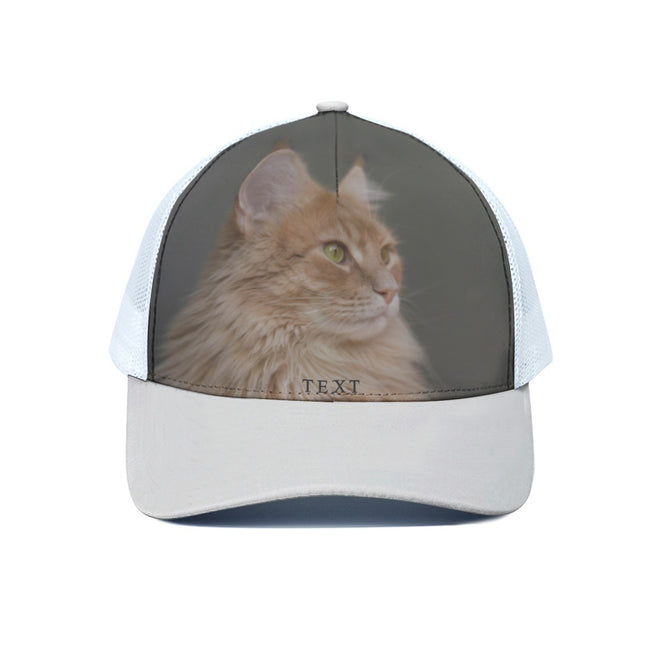 Unisex Trucker Hat With White Half-mesh