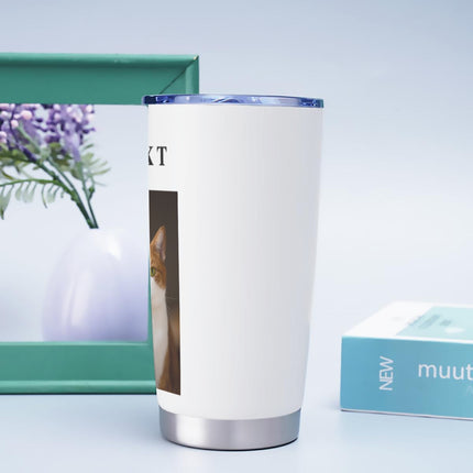 Custom Pet Portrait 20OZ Tumbler With Sliding Lid