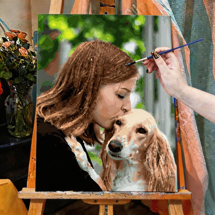 Luv4Tails Personalized Pet Portrait Paint Kit - Paint by Number.