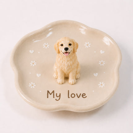 Ceramic Personalized 3D Pet Statue Jewelry ring dish