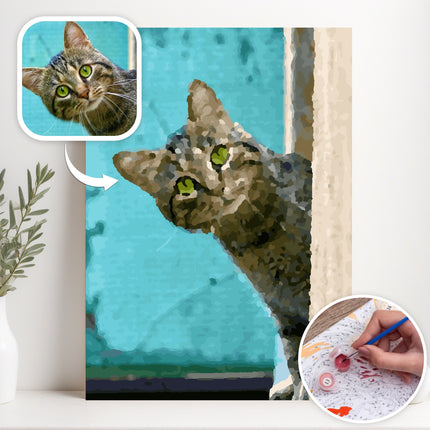 Luv4Tails Personalized Pet Portrait Paint Kit - Paint by Number.