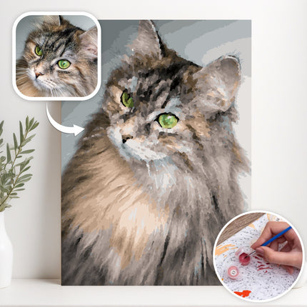 Luv4Tails Personalized Pet Portrait Paint Kit - Paint by Number.