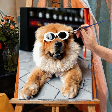Luv4Tails Personalized Pet Portrait Paint Kit - Paint by Number.
