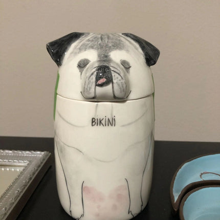 Ceramic Personalized Dog Urn – Pet Memorial Keepsake for Ashes