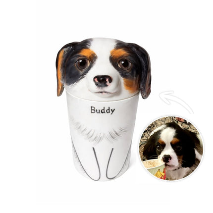 Ceramic Personalized Dog Urn – Pet Memorial Keepsake for Ashes