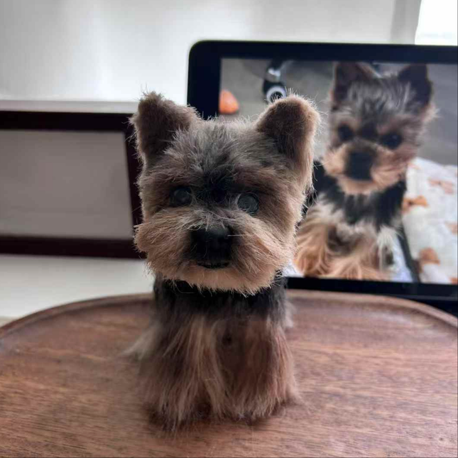 Personalized Custom Realistic Pet Clone – Handcrafted 3D Twist-Wool Sculpture (20cm/8inch Nose-to-Butt)