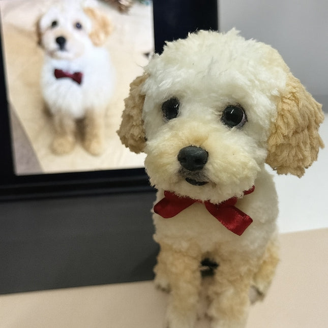 Personalized Custom Realistic Pet Clone – Handcrafted 3D Twist-Wool Sculpture (20cm/8inch Nose-to-Butt)