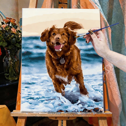 Luv4Tails Personalized Pet Portrait Paint Kit - Paint by Number.