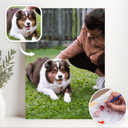 Luv4Tails Personalized Pet Portrait Paint Kit - Paint by Number.