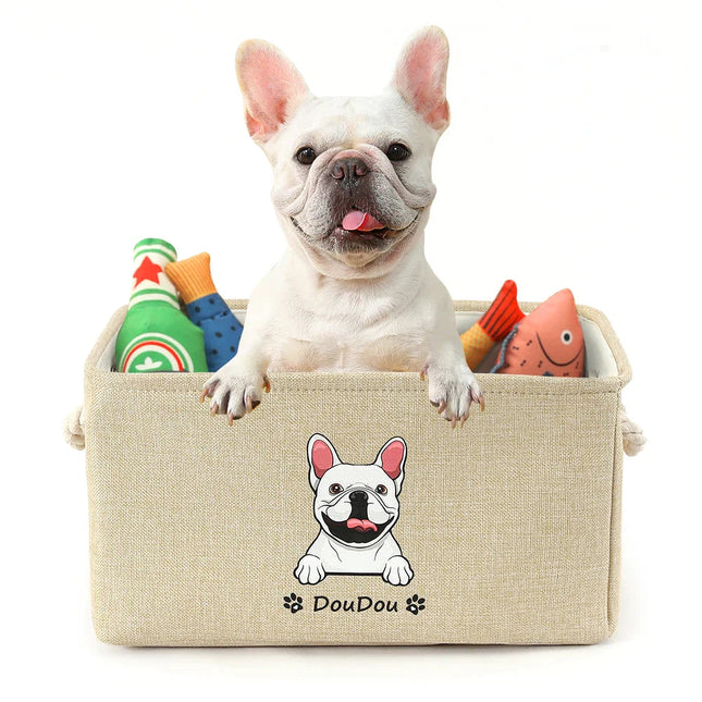 Personalized Pet Toy Storage Basket